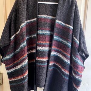 Forever 21 Multicolor Striped Poncho